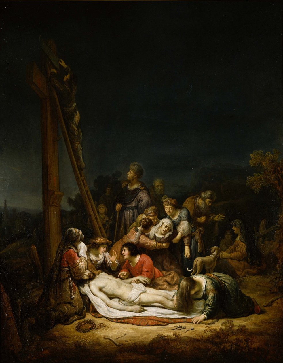 Klagosången över Kristus, 1637 av Govaert Flinck
