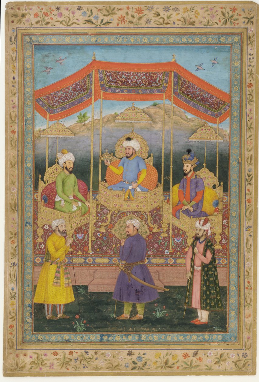 Förfäders grupp av Mughal härskare av Govardhan