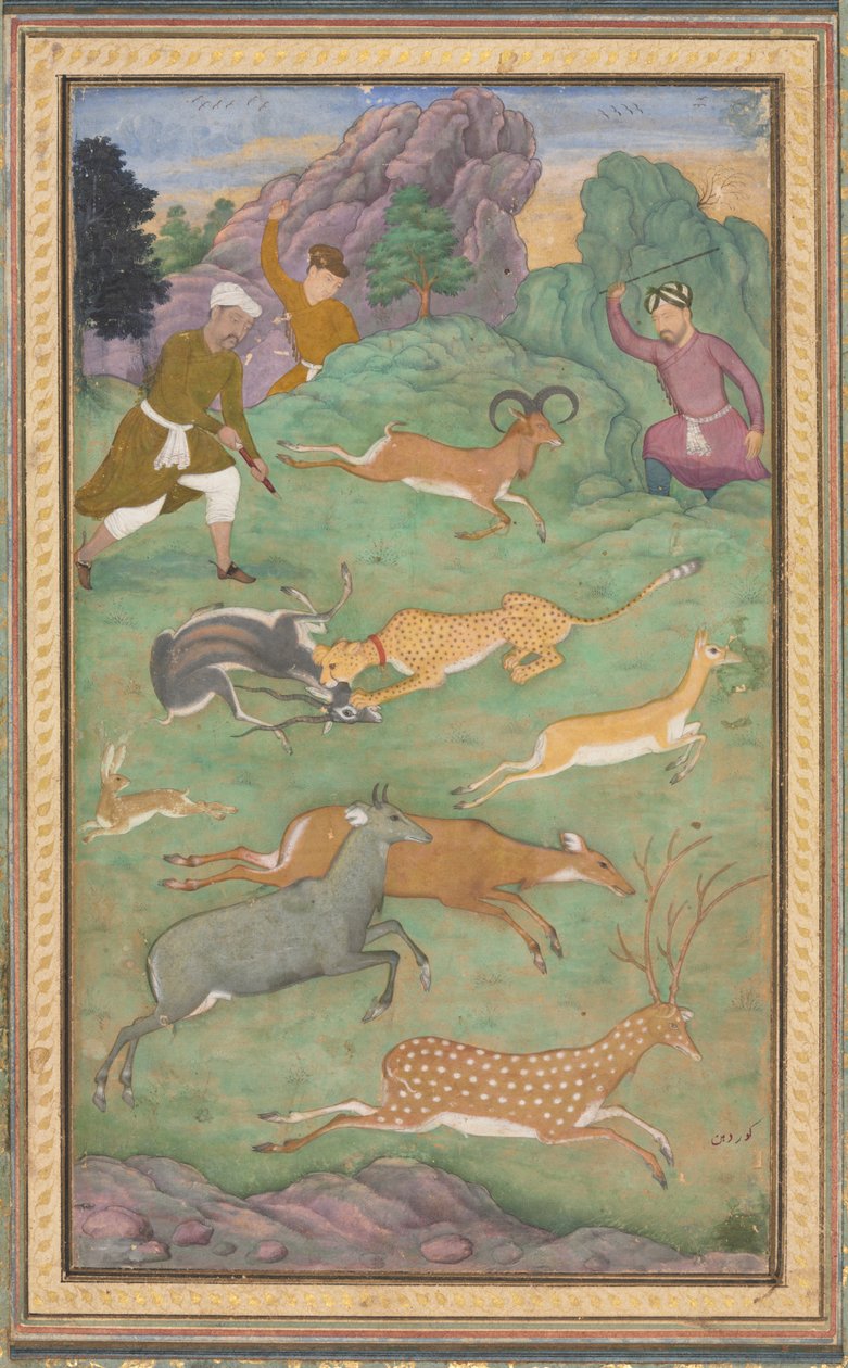 Antilop- och rådjursjakt av Govardhan