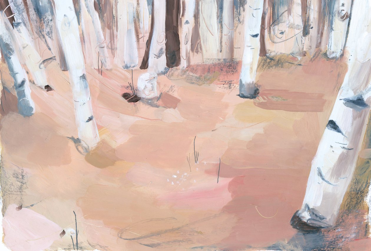 One Night, 2012 (olja på papper) av Grace Helmer