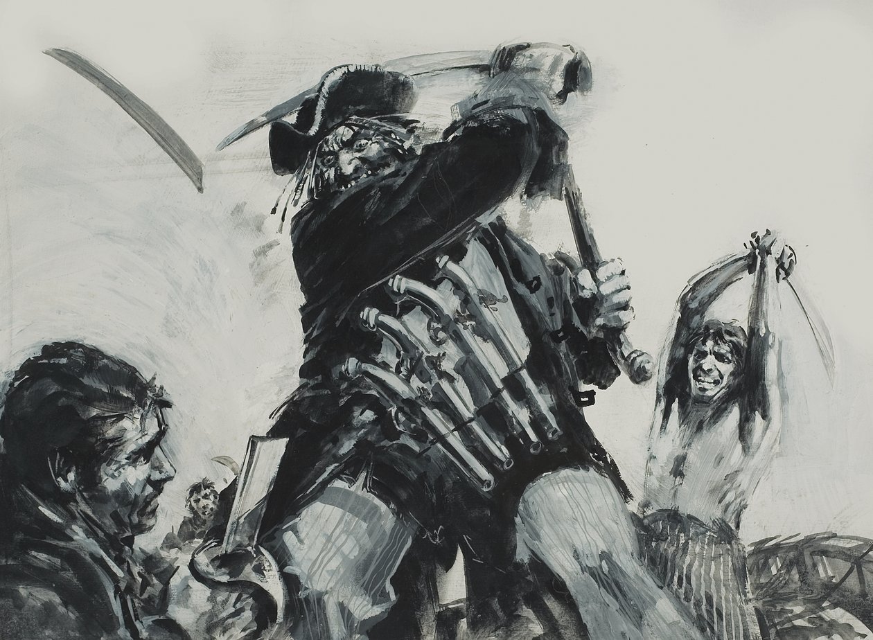 Blackbeard (gouache på papper) av Graham Coton