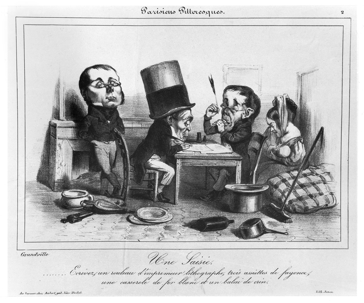 Ett anfall, ca 1840 av Grandville