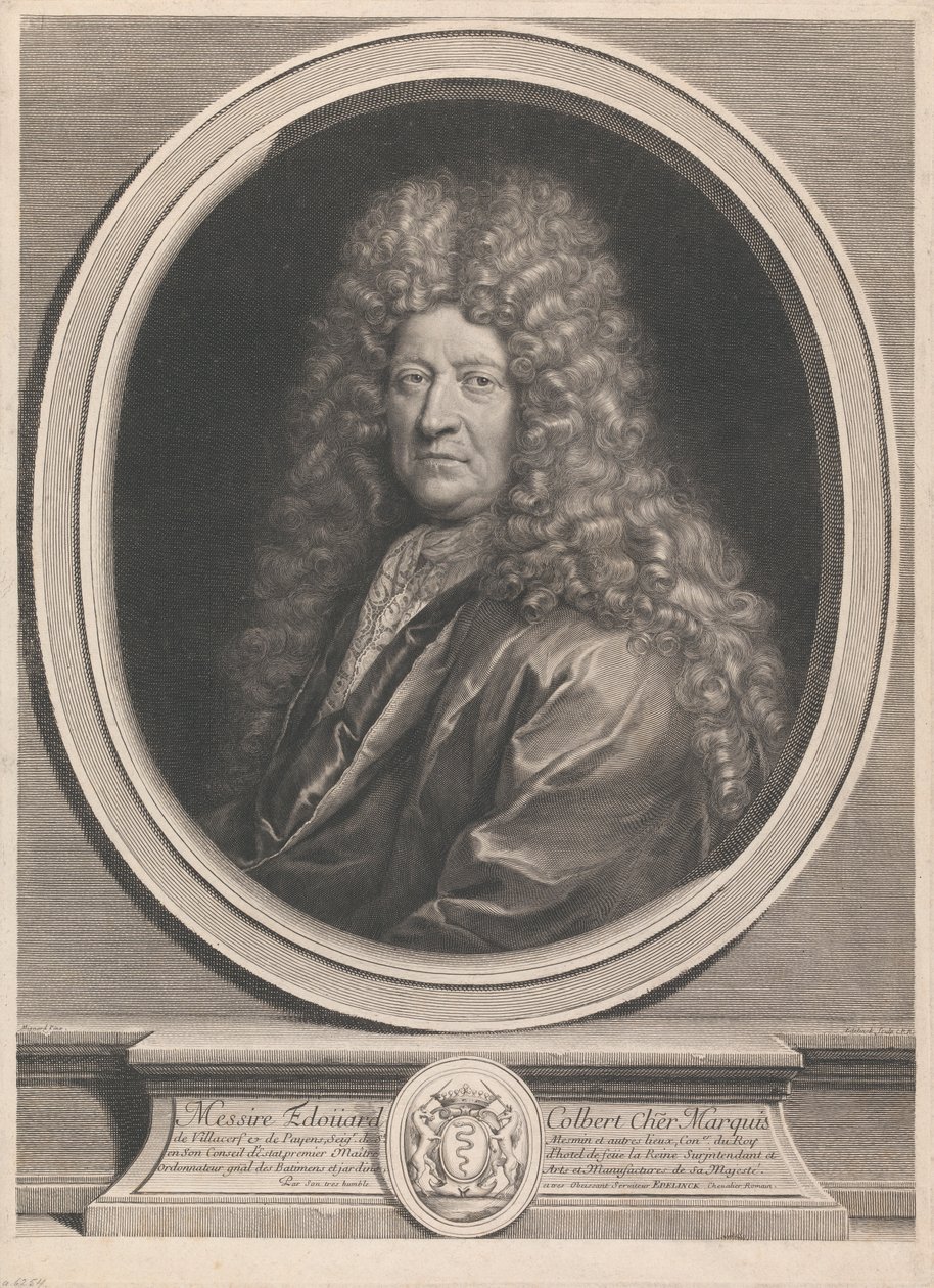 Édouard Colbert, markis de Villacerf av Gérard Edelinck