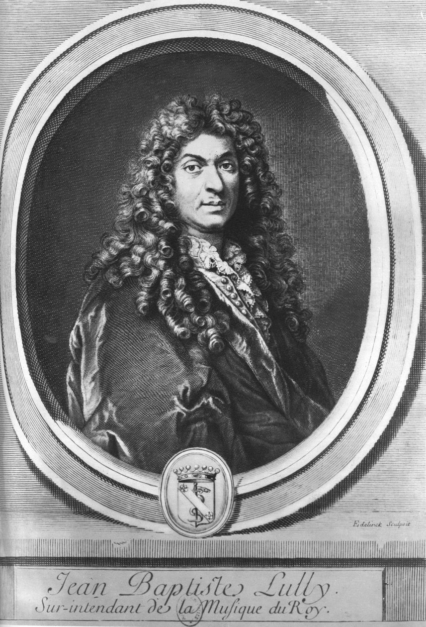 Jean-Baptiste Lully, florentinskfödd fransk kompositör av Gérard Edelinck