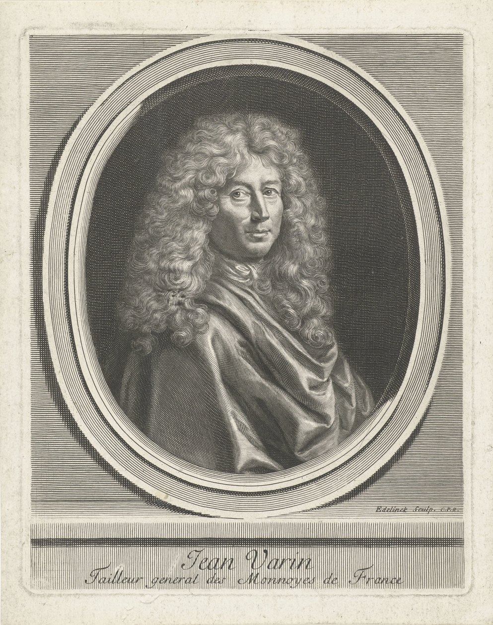 Porträtt av Jean Varin av Gérard Edelinck
