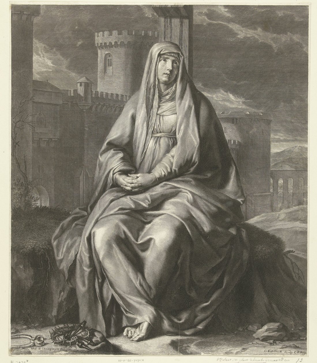 Sörjande Maria Mater Dolorosa av Gérard Edelinck