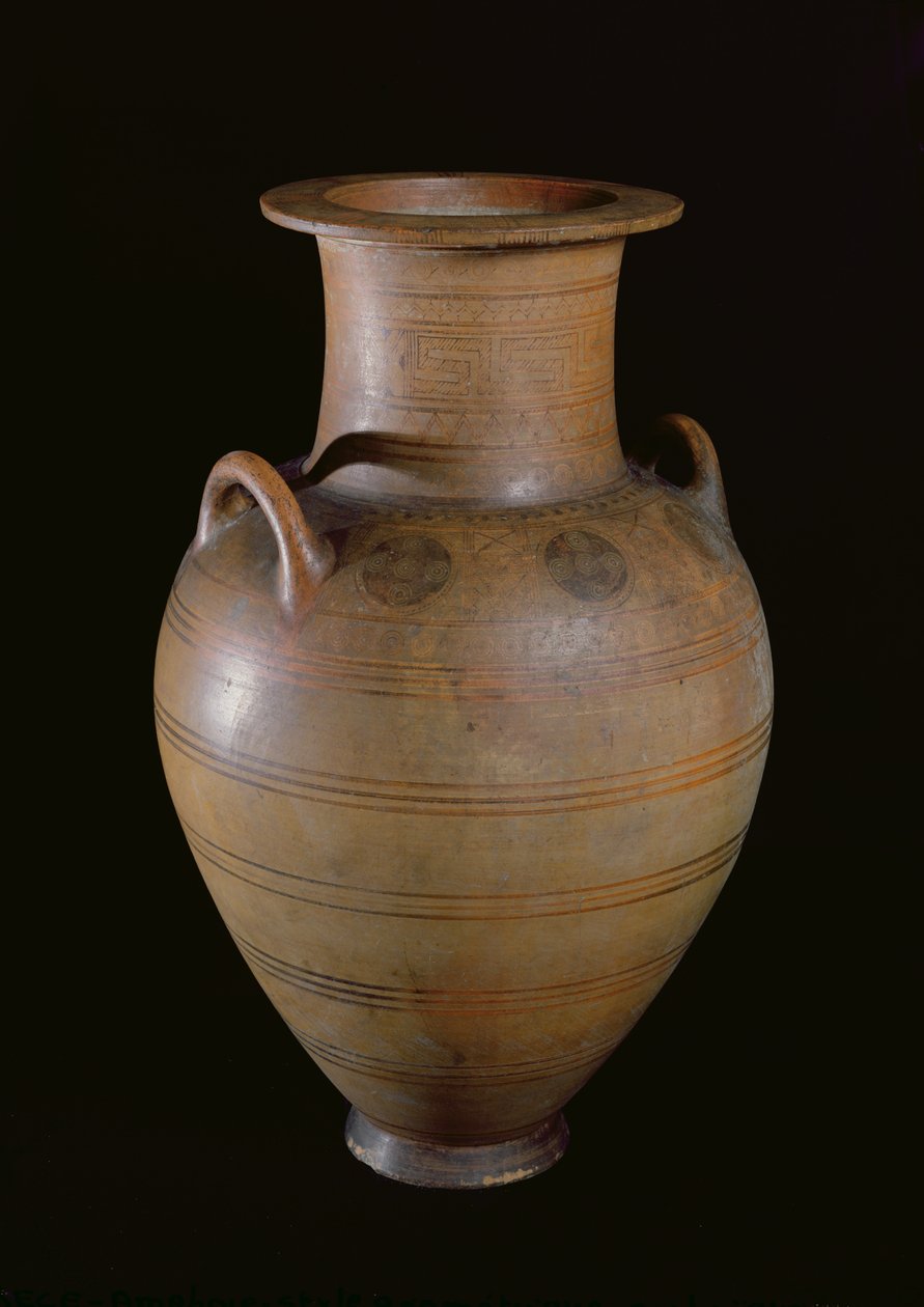 Amphora, ca 750-700 f.Kr. (terrakotta) av Greco Roman