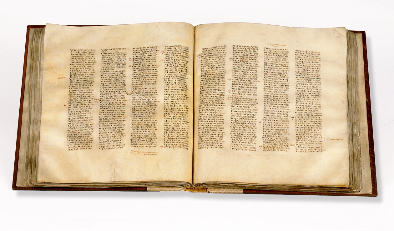 Sidan från Codex Sinaiticus av Greek