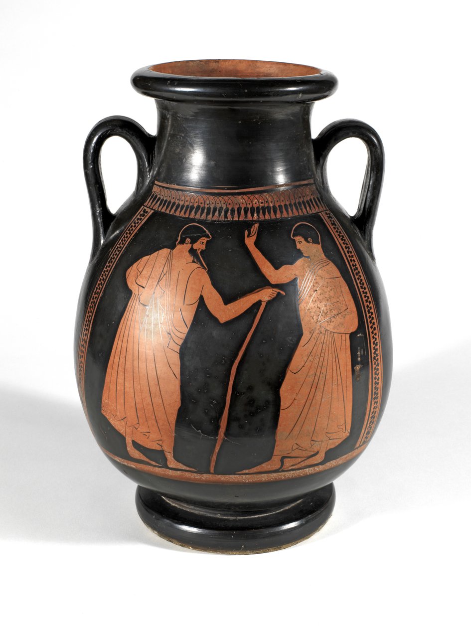 Pelike med röd figur (keramik) av Greek