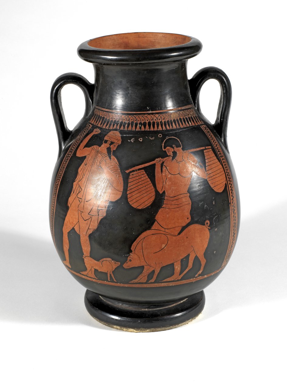 Pelike med röd figur (keramik) av Greek