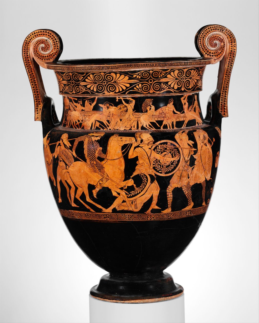 Terrakotta volute-krater, c.450 f.Kr. (terrakotta) av Greek
