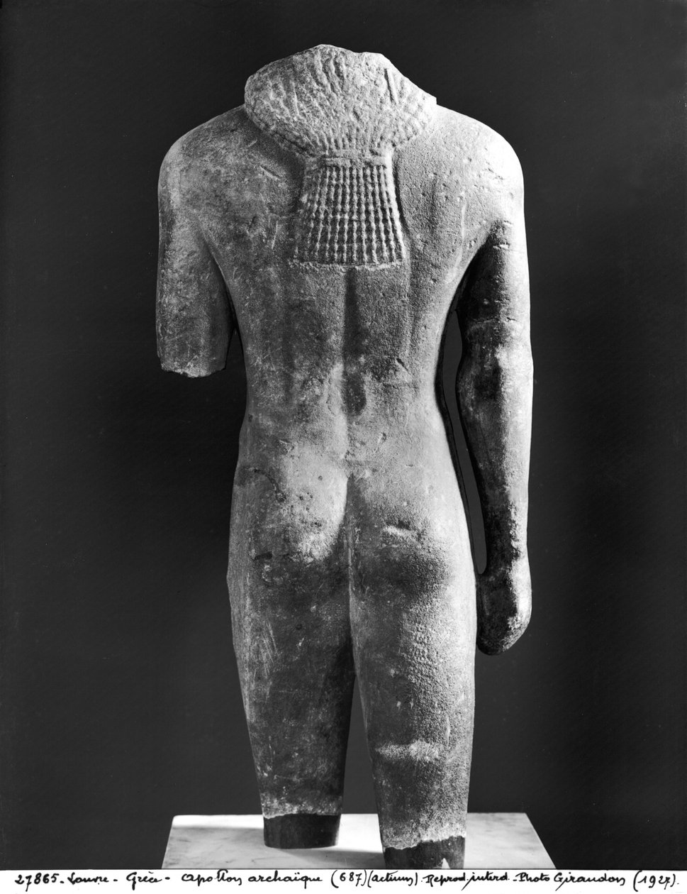 Torso av en kouros, från Actium, c.550 f.Kr. (marmor) (se även 24997) av Greek