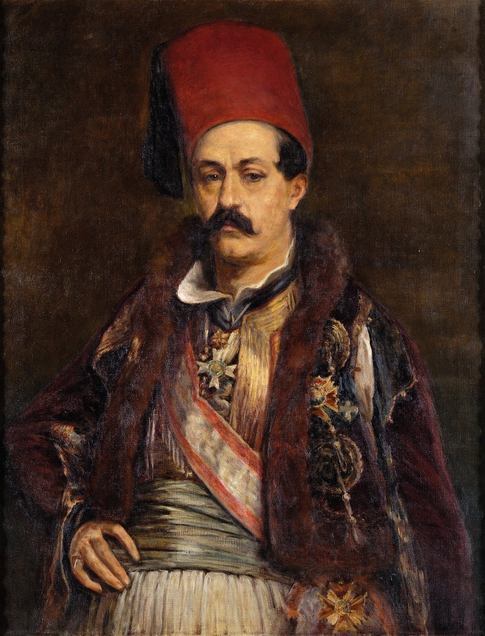 Porträtt av Ioannis Kolettis av Greek School