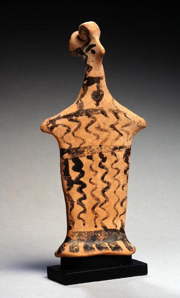 Boeotisk "papades" figur (terrakotta) av Greek