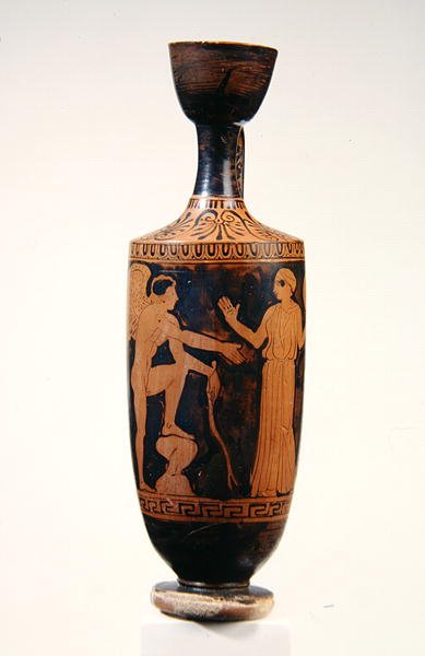 Lekythos, c.425-400 f.Kr. (keramik) av Greek