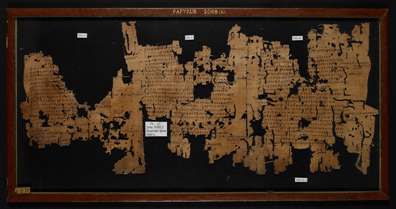 Papyrus 2068 (2) Sophocles’ Ichneutae (Spårare) av Greek