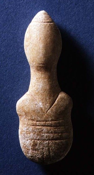 Cykladisk figur, Naxos, ca 3000-2000 f.Kr. (marmor) av Greek
