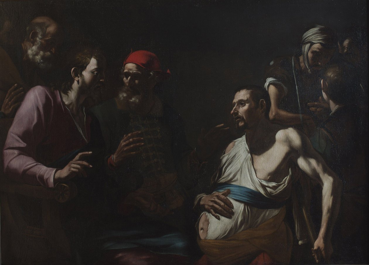 Helande av en man med vattot, ca 1630. av Gregorio Preti