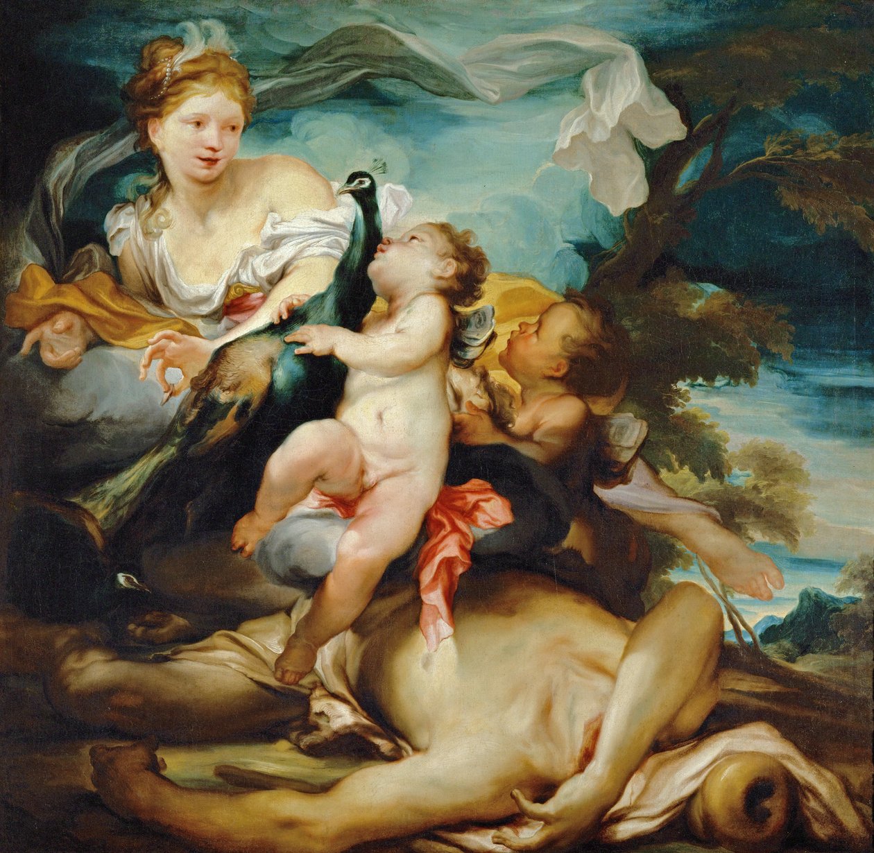 Juno och Argus... av Gregorio De Ferrari