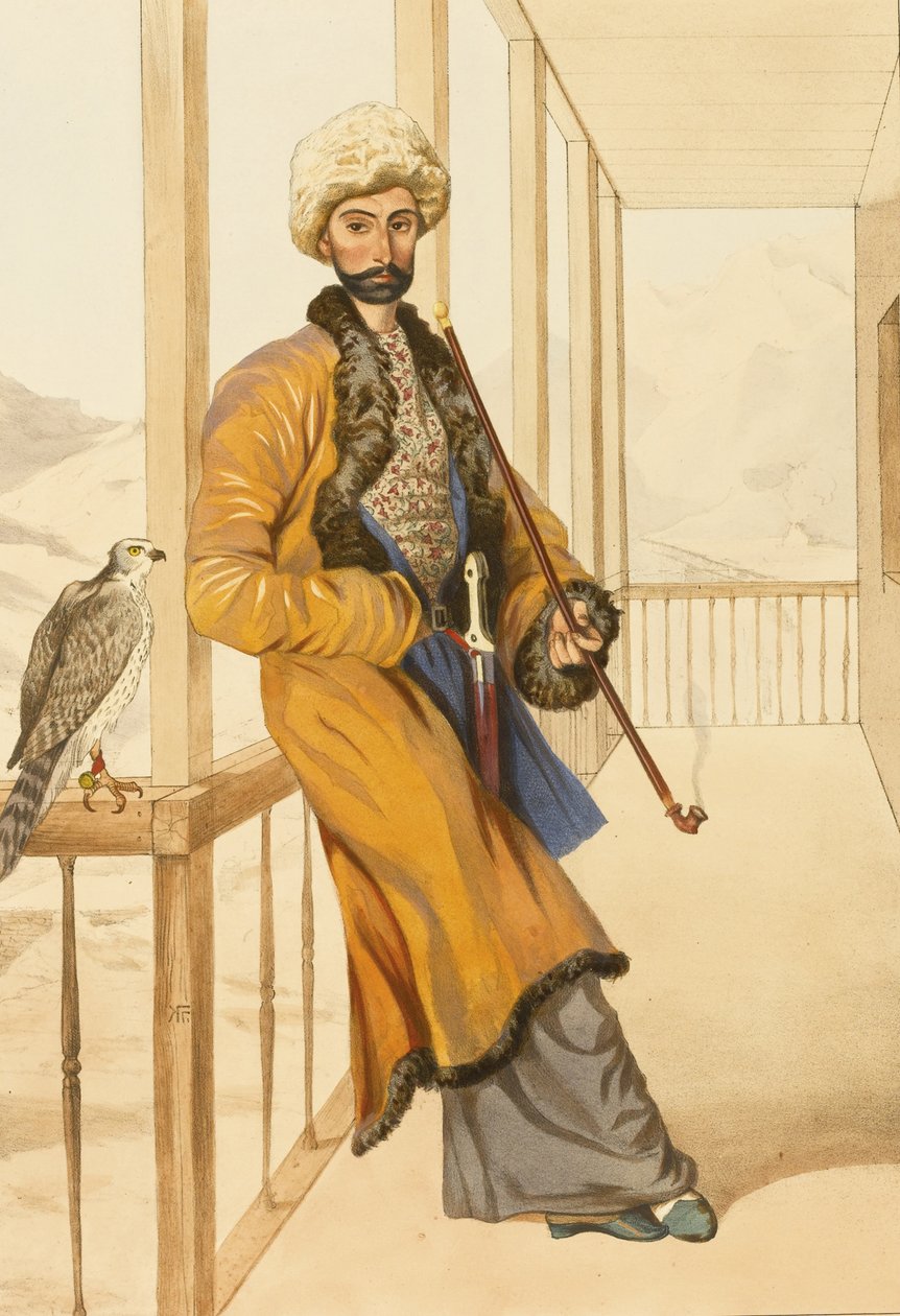 Kaukasisk traditionell klänning, 1840-tal av Grigori Grigorevich Gagarin