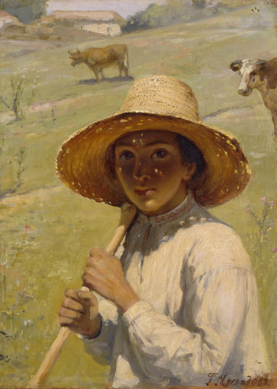 Herdepojke, 1909 av Grigori Grigorievich Mjasoedov