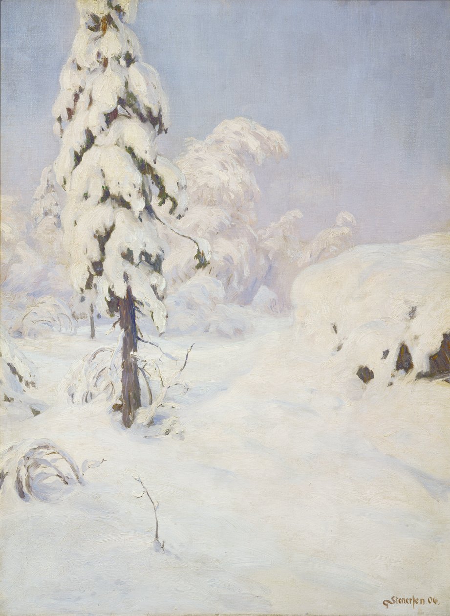Vinter i skogen av Gudmund Stenersen