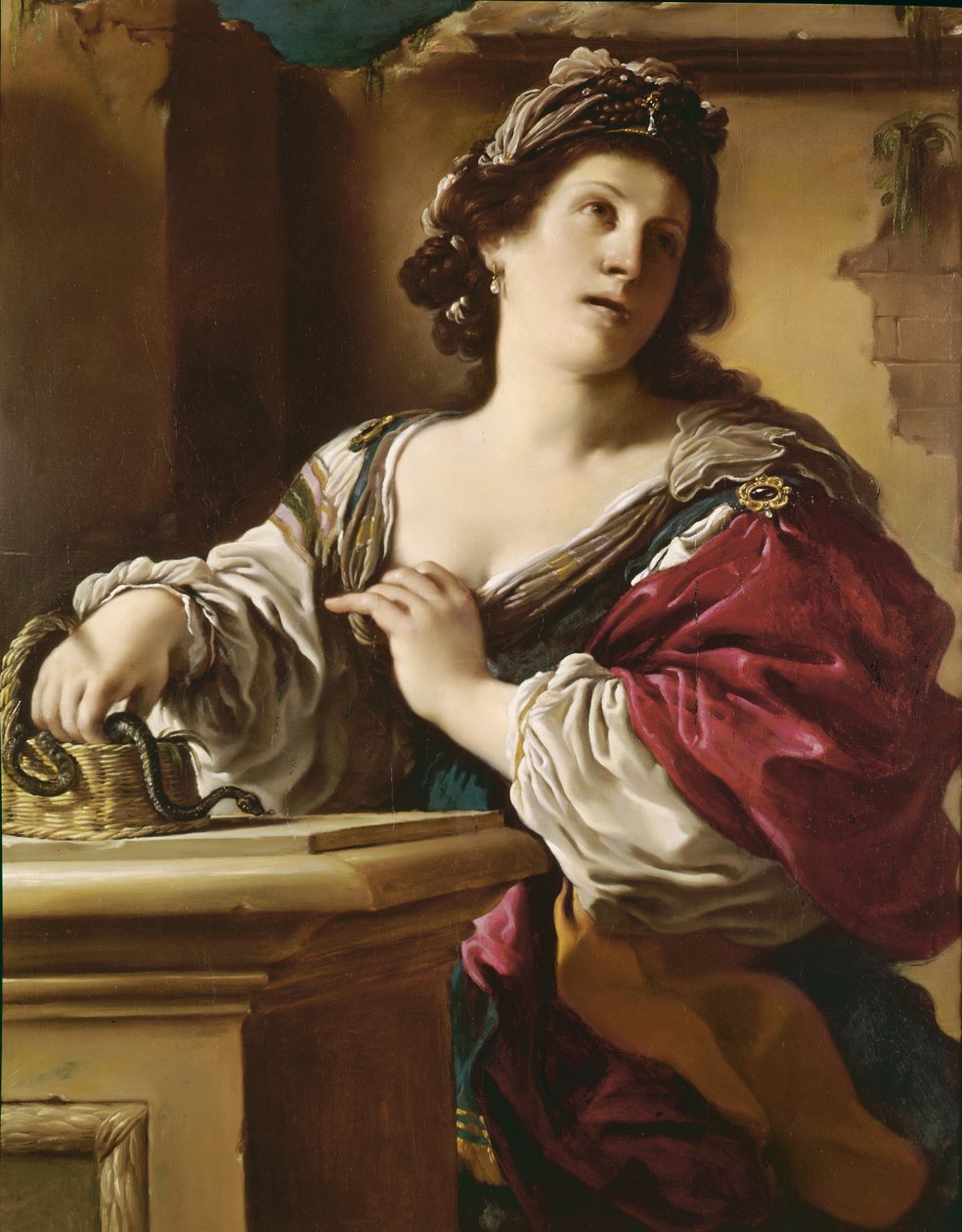 Cleopatra (olja) av Giovanni Francesco Barbieri