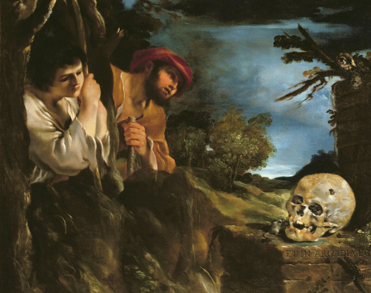 Et in arcadia ego (olja på duk) av Giovanni Francesco Barbieri
