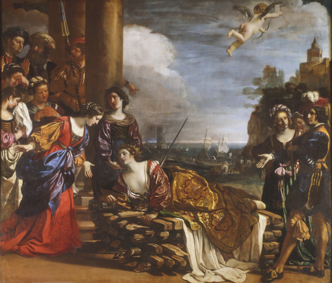 Didos död, 1631 av Giovanni Francesco Barbieri