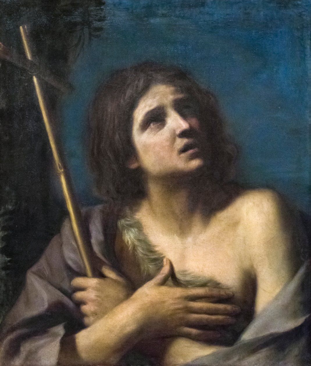 Johannes Döparen (olja på duk) av Guercino (1591 1666)