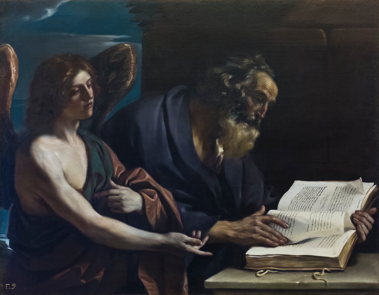 Sankt Matteus och ängeln av Guercino (1591 1666)