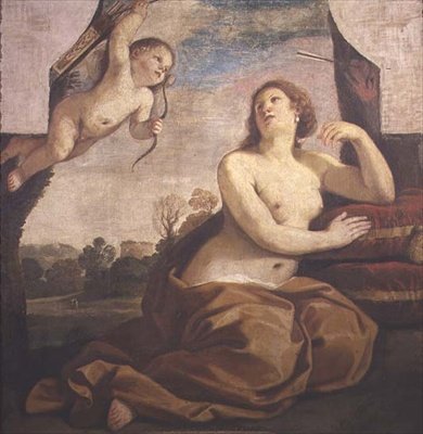 Venus och Amor av Guercino