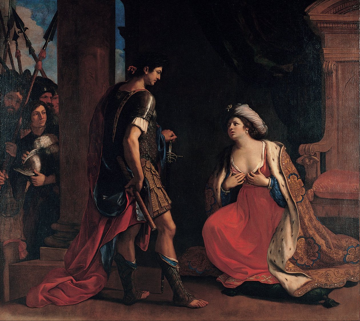 Kleopatra och Octavianus av Guercino