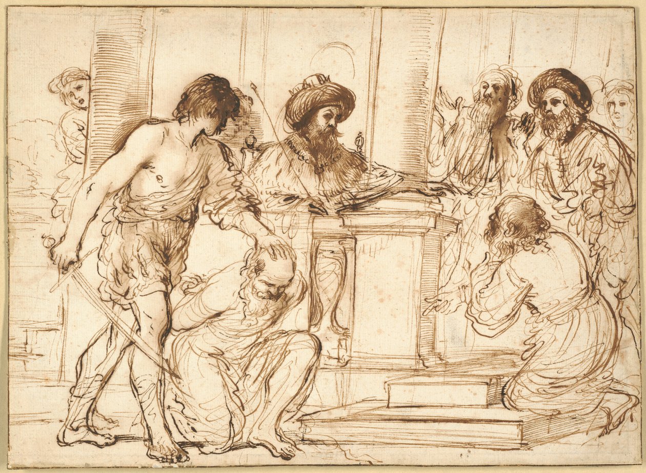 Damon och Pythias av Guercino