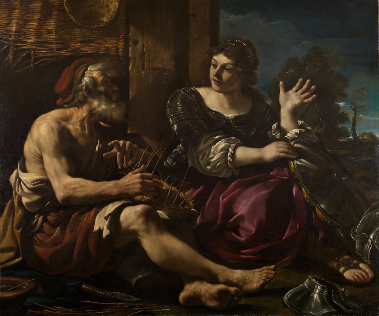 Erminia och herden, 1619-20. av Guercino