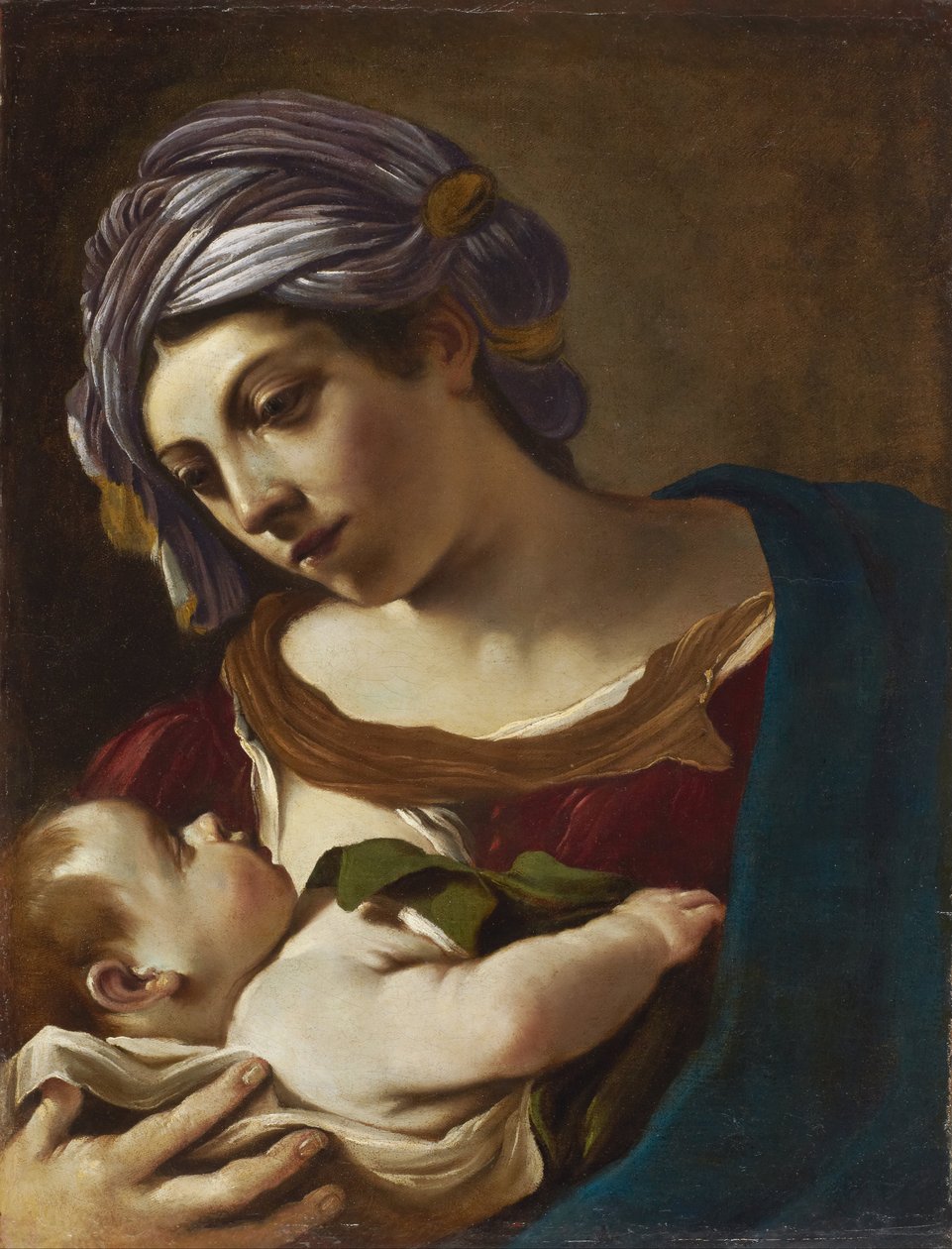 Madonna med barn av Guercino