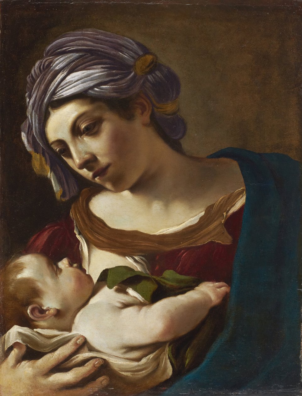 Madonna och barn av Guercino