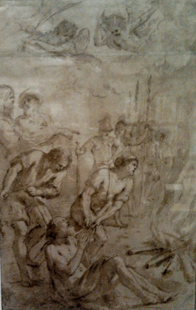 S:t Barnabas martyrdöd. av Guercino