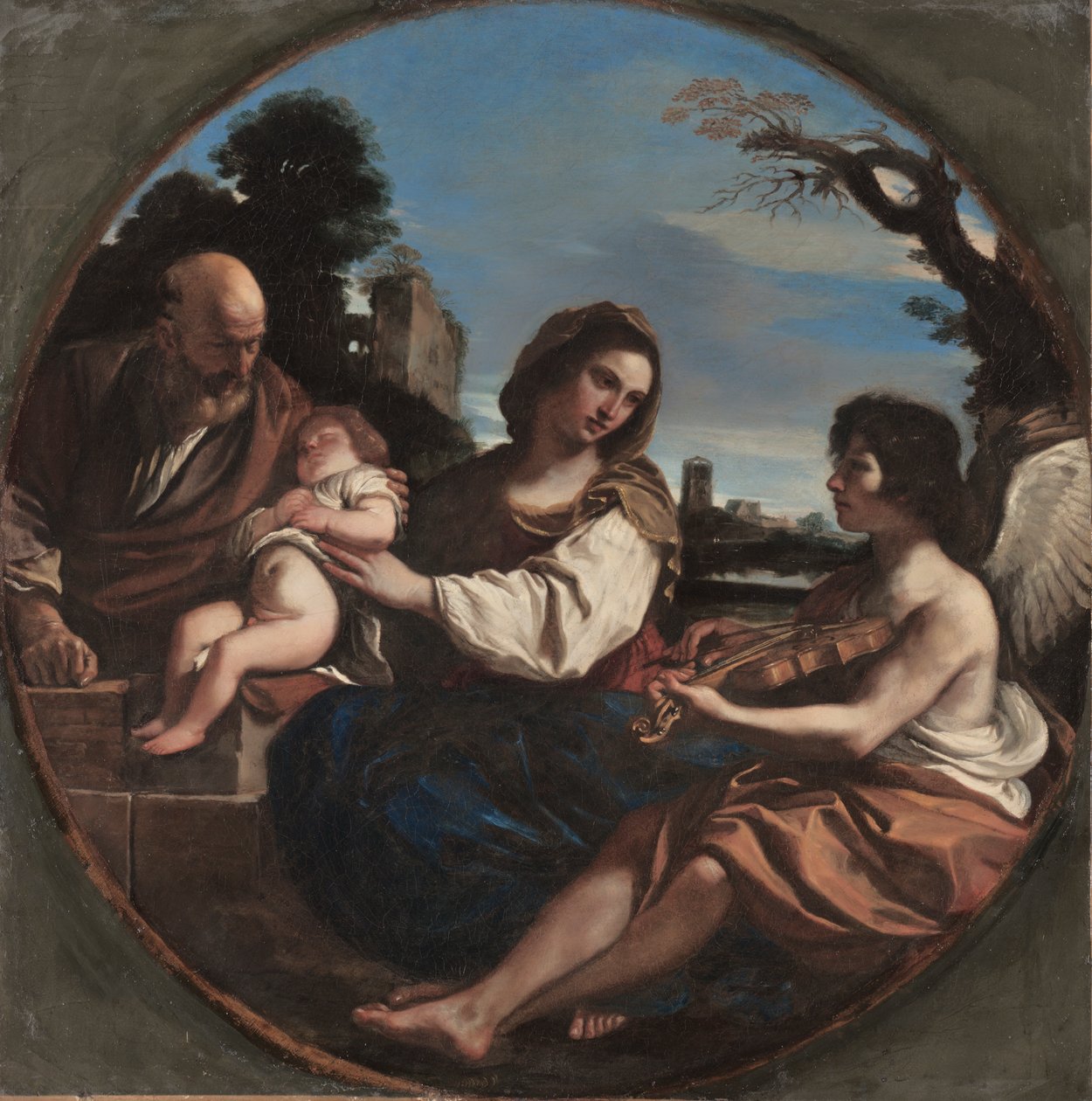 Vila på flykten till Egypten av Guercino