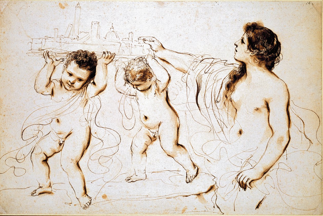 Staden Bolognas emblem, 1625-1629 av Guercino