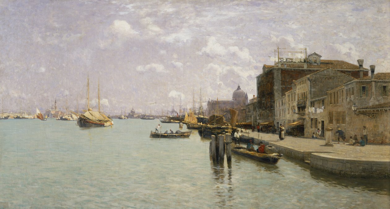 Morgon på Giudecca, Venedig av Guglielmo Ciardi