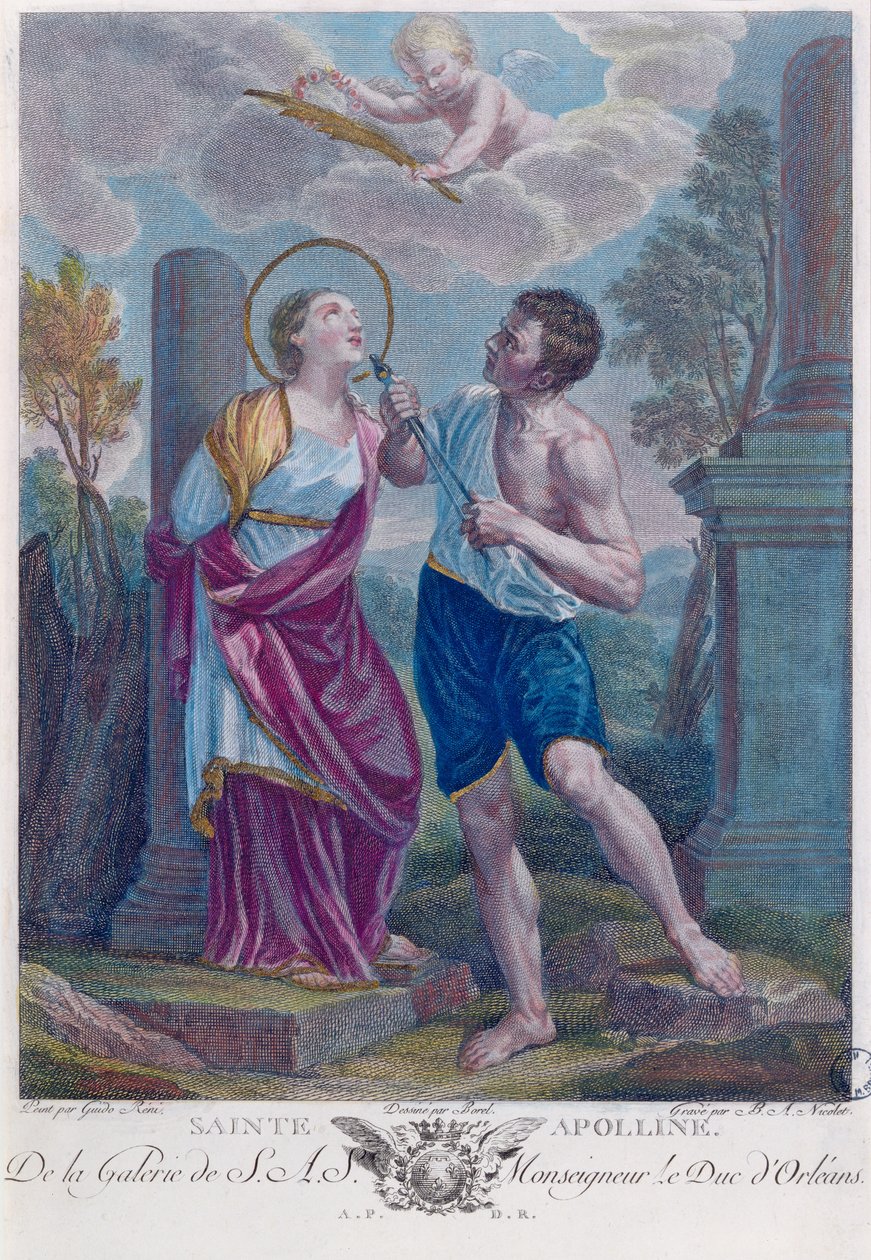 St. Apollonia (färggravyr) av Guido Reni
