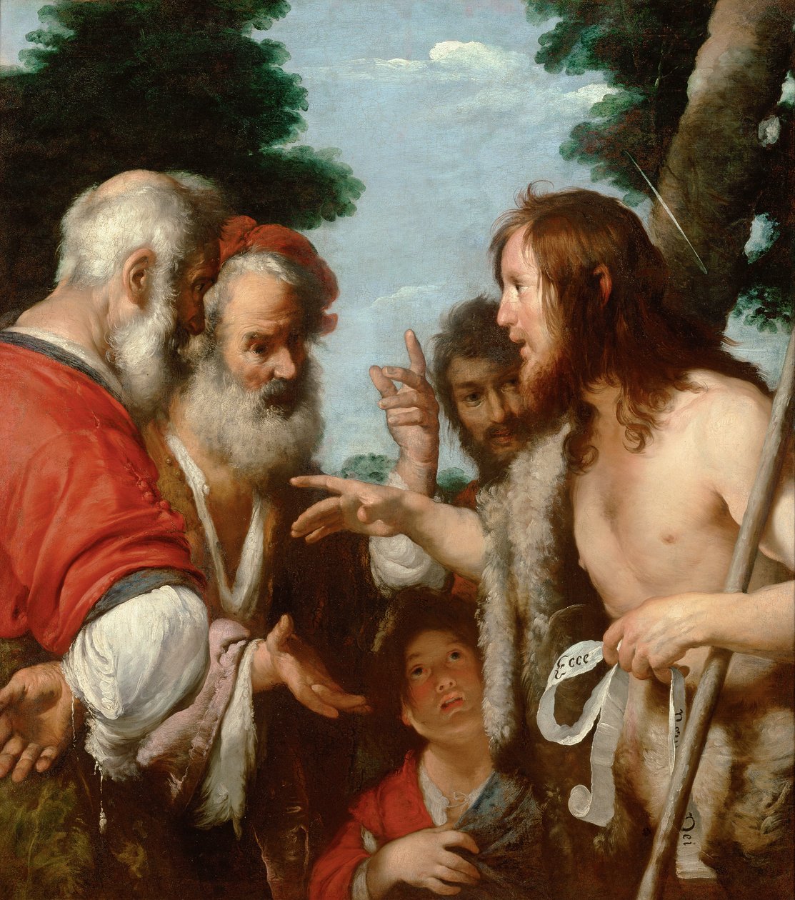 The Baptism of Christ av Guido Reni