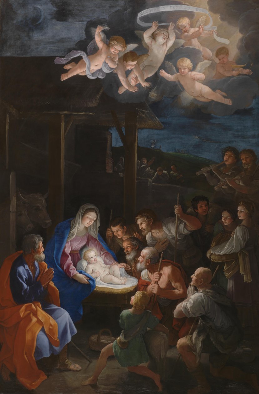 Födelsedagen om natten, 1640 av Guido Reni