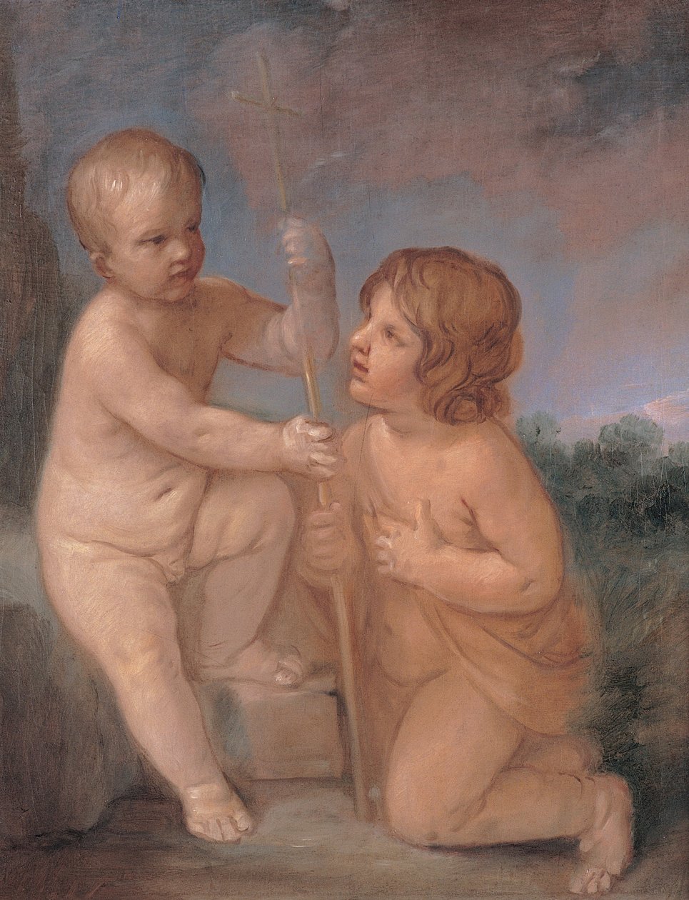 Spädbarnet Jesus och Johannes av Guido Reni