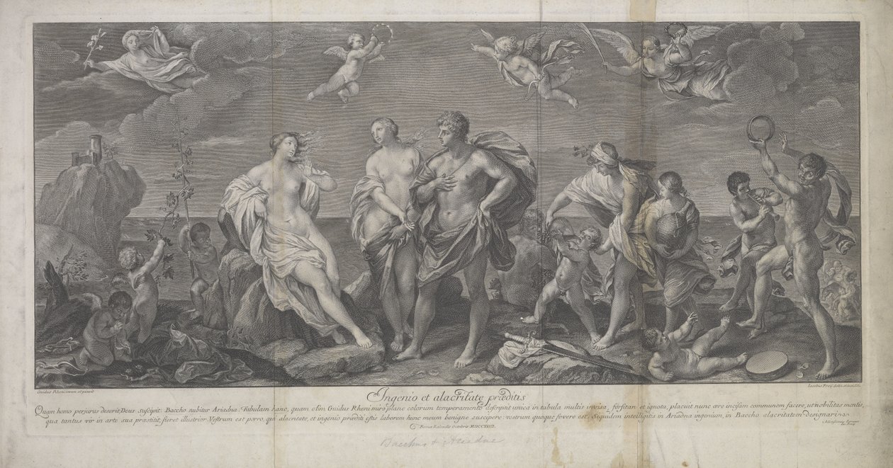 Bacchus och Ariadne av Guido (after) Reni