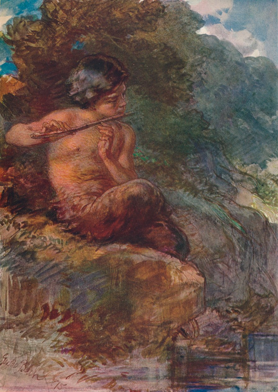 The Infant Pan, 1875, 1906. av Guido Bach
