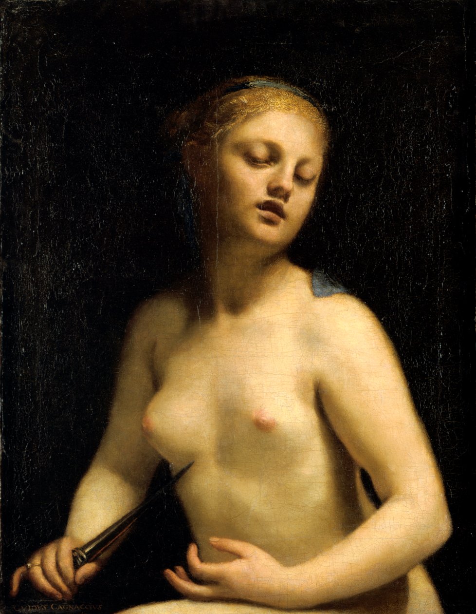 Lucretias död, 1600-talet av Guido Cagnacci