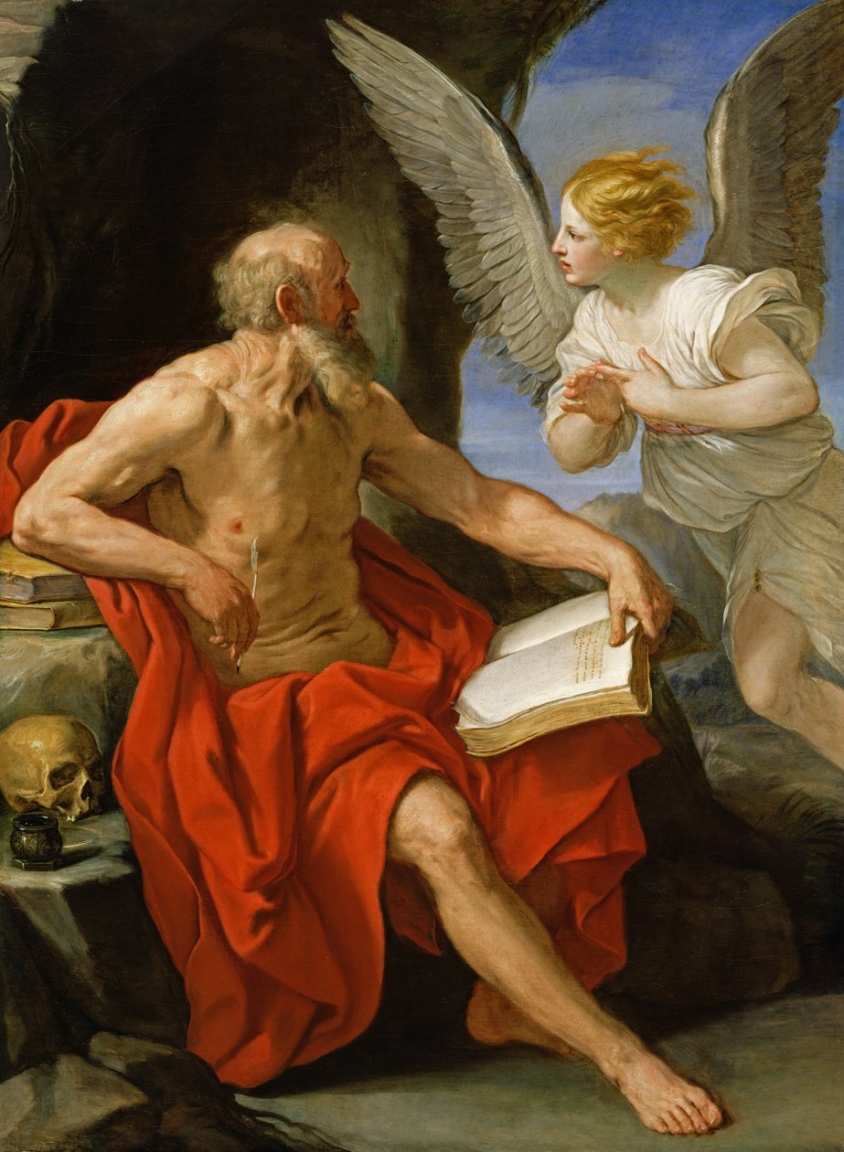 Ängel som visar sig för St. Hieronymus, ca 1640 av Guido Reni