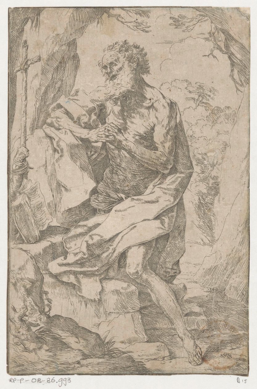 Saint Hieronymus i vildmarken av Guido Reni